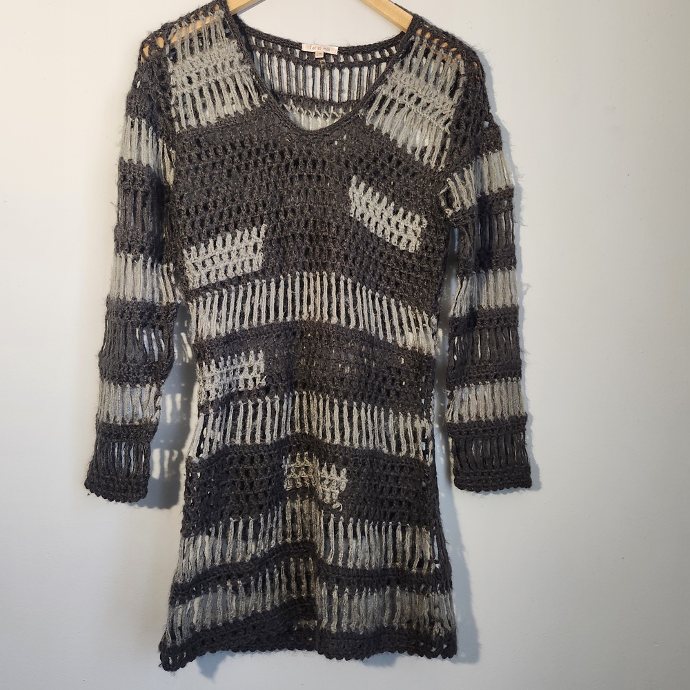 Striped Knit Sweater Dress